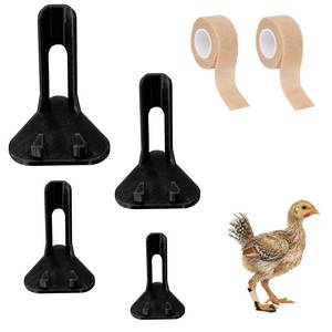 lot 5251 image: Loxuferv Baby Chicken Leg Splint with Toe Separator Adjustable Chick Splint for Splayed Leg, Curled Toes, Foot Fractures & Tendon Support - 4-Pack (Various Sizes)