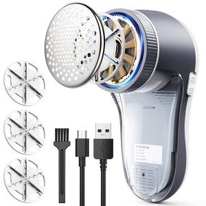 lot 5253 image: POPCHOSE Fabric Shaver, Lint Shaver for Clothing, Electric Lint Remover with 6-Leaf Blades, Sweater Defuzzer, Clothes Shaver for Couch, Furniture, Blanket, Remove Pilling, USB Rechargeable