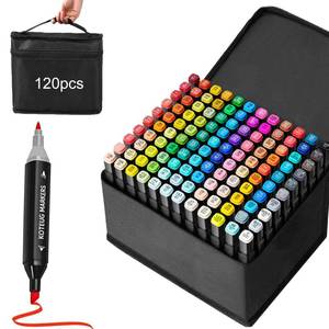 lot 5260 image: 120 Alcohol Markers, Dual Tip Art Supplies for Drawing, Sketching, and Anime Artists, 1-Second Quick Dry Anti-Smudge, Chisel Fine Tips, with Storage Case, Perfect for Adult Stress Relief and Gift