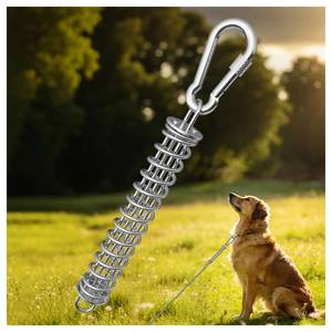 lot 5268 image: MOLANZ Dog Tie Out Spring, Heavy Duty Shock Absorber Spring for Tie Out Cable & Chain, Rustproof Stainless Steel Buffer, Dog Leash Shock Absorber (1 Spring)
