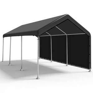 lot 5288 image: SIHAIAN 10 x 20 Ft Carport Replacement Canopy Cover with Sidewall(No Frame) Easy to Set up Carport Canopy, 500D Heavy-Duty Garage Top Tent Tarp Waterproof and UV Protected (Only Canopy Cover) Black
