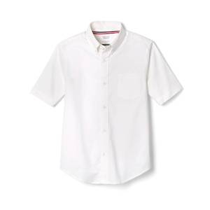 lot 5313 image: French Toast Boys Short Sleeve Oxford Dress Shirt (Standard & Husky), White, 10