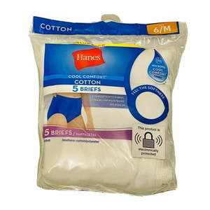 lot 5327 image: Womens Hanes Cotton Briefs Underwear 6M