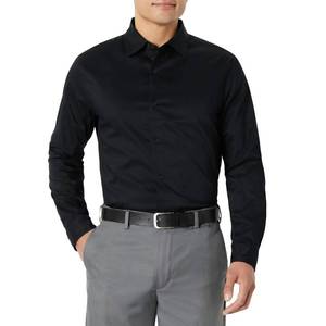 lot 5340 image: Amazon Essentials Mens Regular Fit Long Sleeve Wrinkle Resistant Stretch Dress Shirt, Black, 6X-Large Big Tall