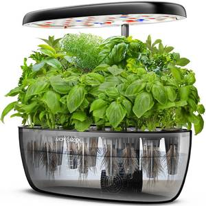 lot 5344 image: Ahopegarden Indoor Garden Hydroponics Growing System 12 Pods Plant Germination Kit Garden Kit Growth Lamp Countertopt Hydrophonic Planter Grower Harvest Vegetable Lettuce