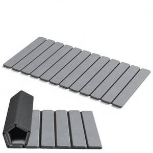lot 5364 image: AWW Foldable Stone Bath Mat, Diatomaceous, 31.5x15.7, Grey