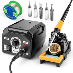 lot 5375 image: Siziviki 936A I Soldering Station Iron Kit, 45W Micro Soldering Practice Set for Electronics, ESD-Safe, Minimalist Operation, Fast Heating & Temp Control 302°F��572°F, with 5 Soldering Tips