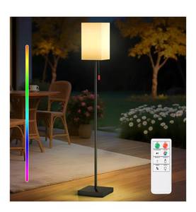 lot 5114 image: uuffoo Solar Floor Lamp Waterproof Rechargeable Cordless Outdoor Floor Lamps 8 Colors Changing with Remote Light Sensor Auto OnOff for Indoor Outdoor Home Garden Patio (D)