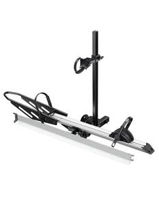 lot 5139 image: YOUNG ELECTRIC Single 1-Ebike Rack Hitch Mount with Ramp Foldable Bike Carrier 100 lbs. Capacity for Cars SUV Truck Trailer and RV