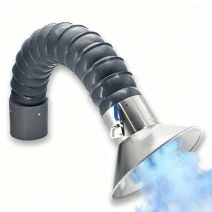 lot 5150 image: 6 Articulated Hose 3ft Long Air Extractor Flexible Duct Collector Arm with Hood for Laboratory Laser Engraver Soldering Fume Welding Marking Round Nozzle Smoke Remove Pipe