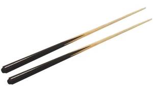 lot 5153 image: Phantasilet 1-Piece 36 Wooden Cue Sticks Pool Sticks, Short Cues for Tight Space, Childrens Practice Cues, Pack of 2