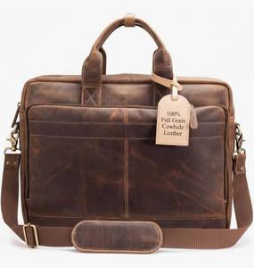 lot 5168 image: Leather Messenger Bag for Men - Laptop Case, Office Briefcase, Computer Satchel for Laptops