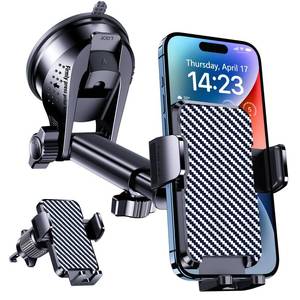 lot 28099 image: Car Phone Holder Car Universal Mobile Phone Holder 360° Rotatable Car Mobile Phone Holder Dashboard Windshield Air Vent Phone Holder Car for iPhone Android Smartphone - Retail $9