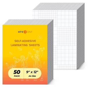 lot 28138 image: Self Adhesive Laminating Sheets - 50 Sheets, 4mil, 9 x 12 Inches Self Laminating Sheets, No Machine Needed Clear Laminating Sheets for Protecting Documents Photos Menus Stickers Book Cover - Retail $14