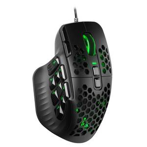 lot 28142 image: SM809 Wired MMO Gaming Mouse,24000 DPI,16 Programmable,RGB PC Gaming Mice,Black - Retail $24