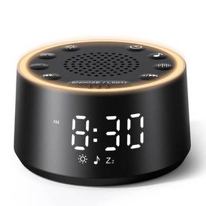 lot 28155 image: D1 Nova Sound Machine Alarm Clock, White Noise for Sleep, Black - Retail $30