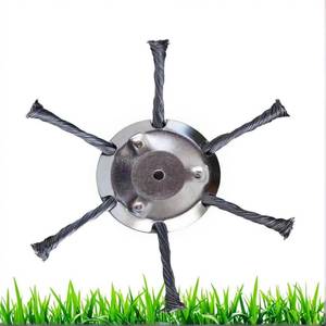 lot 28194 image: 6 Inch Steel Wire Grass Trimmer Head, 2025 New Metal Weed Eater Blade, Universal Brush Cutter Head Replacement for Electric Cordless String Trimmers and Lawn Mowers (6in-1pcs) - Retail $8
