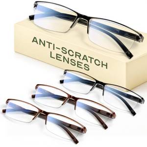 lot 28195 image: 2.5 Executive Style Reading Glasses Men - Durable Readers with Blue Light Filtering - Comfortable Fit with TR90 Frames - Retail $14