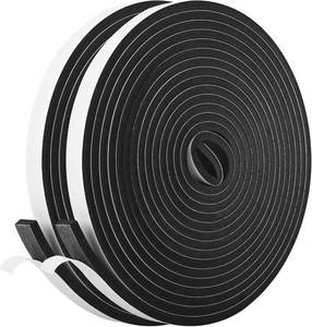 lot 28202 image: Self Adhesive Foam Tape Weatherstrip 12In x 14In x 42Ft High Density Foam Insulation Strips Seal Weather Stripping with Strong Adhesive for Door and Window Sound Isolation Soundproofing - Retail $6