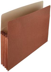 lot 38330 image: Amazon Basics Expanding File Folder Organizer with Pockets, Letter Size, 3.5-Inch Expansion, Accordion Style, Large Capacity Document Storage, Brown, 25-Pack - Retail $25