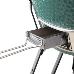 lot 38353 image: Slid Out Ash Drawer for Big Green Egg Accessories Ash Clean Tool, Green Egg Replacement Parts, Stainless Steel(New version, for Large BGE Only) - Retail $50