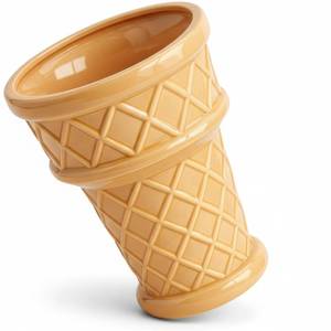 lot 38419 image: Giant Ice Cream Cone Flower Pot - Large Planter 12 Tall Quirky Home Decor - Indoor Outdoor Planter for Ice Cream Cone Decor Lovers - Retro Decor - Unique Finds (Giant Size) - Retail $38