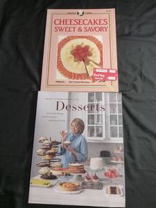 lot 60284 image: 2 Cookbooks Cheesecakes Sweet & Savory & The Best of Martha Stewart Living Desserts