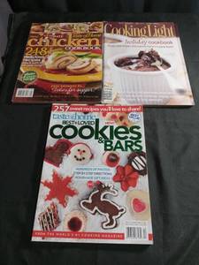 lot 60291 image: Lot of 4 Cookbooks Taste of Home Chicken, Cooking Light Holiday, Best Loved Cookies & Bars, Caputo