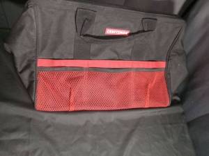 lot 60308 image: Craftsman Tool Bag Black Red Mesh Storage