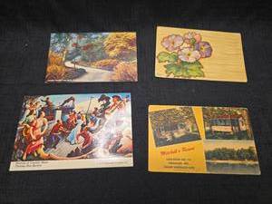 lot 3774 image: Lot of 5 Postcards Thomas Hart Benton Country Music Trossachs Mitchell Resort