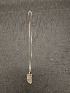 lot 3784 image: Crystal Point Pendant Necklace with Chain