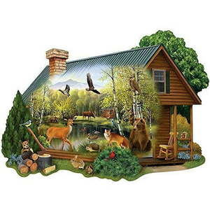 lot 2114 image: Bits and Pieces �� 750 Piece Jigsaw Puzzle �� Cabin in the Wild �� Thomas Wood