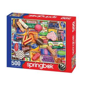 lot 2123 image: Springbok 500 Piece Snack Treats Jigsaw Puzzle for Adults and Family - Poster Included