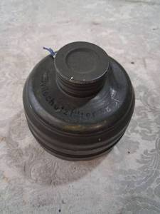lot 26 image: Gas Mask Filter Canister with Label Instructions