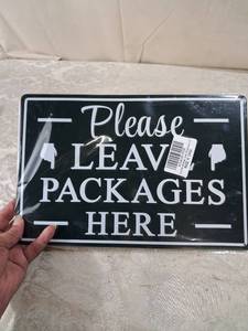lot 50 image: Please Leave Packages Here Sign