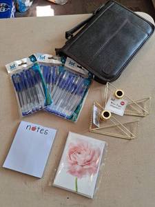 lot 129 image: Jot Ballpoint Pens Set with Organizer, Tape Dispensers, and Accessories