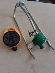 lot 131 image: Evergreen Garden Sprayer with Hose Reel and Orange Cord Organizer