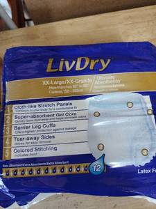 lot 1074 image: LivDry XX-LargeXXGrande Ultimate Absorbency Protective Underwear, 12 Count