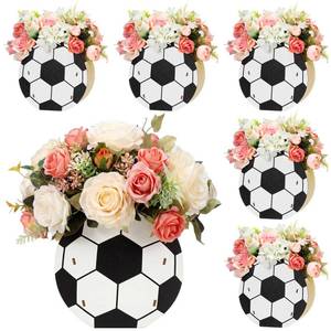 lot 1107 image: Cinnvoice Wooden Centerpieces for Tables Baby Shower Decorations Rustic Tabletop Boxes Party Favor for Birthday Baby Shower Wedding Garden Tea Party(6,Soccer)