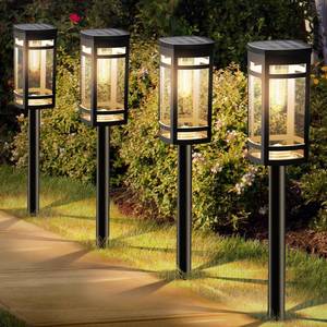 lot 1131 image: EXCMARK 12 Pack Solar Lights Outdoor Waterproof for Garden Pathway Walkway Driveway Yard Lawn Decorative Landscape Lighting. (Warm White Light, 12)