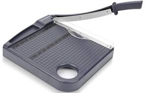 lot 1136 image: 12 Paper Cutter, Precision Cut with Safety Protection and Blade Lock, 12 Sheets Capacity, Great for Cardstock, Cardboard, Photo, Vinyl, Crafts, Scrapbook (Grey)