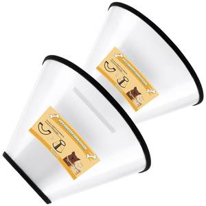 lot 2003 image: Soft Dog Cone Collar, 2 PCS (for Exact Size) Flexible Plastic Cone for Dogs After Surgery, Dog Recovery Collar, Adjustable E-Collar for LargeMediumSmall Dogs Cat, Comfy Elizabethan Collar (XXL)
