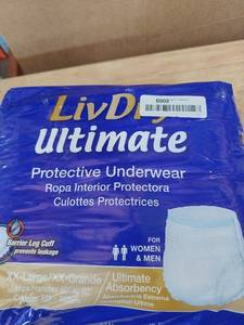 lot 2020 image: LivDry Ultimate Protective Underwear XX-Large 11 Count