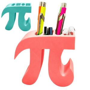 lot 2038 image: TUTHKOTH � 2PCS Symbol Desk Pen holder, 4.33 inches, Pencil Holder and Desk Decor, Blue and Pink