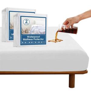 lot 2041 image: 2 Pack Twin Mattress Protector Waterproof Mattress Pad Cover for Kids Soft & Breathable Noiseless Fits up -14 Depth Skin-Friendly Machine Wash Mattress Topper Protector Twin Sheets