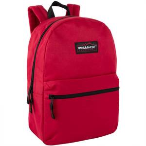 lot 2096 image: Trail maker Classic 17 inch Backpacks with Adjustable Padded Straps  School Backpacks for Girls, Boys (Red)