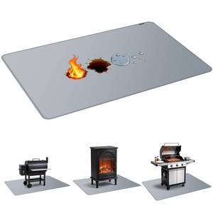 lot 2112 image: PAWBOSE 60x40 Inch Under Grill Mat for Outdoor Grill, Double-Sided Fireproof BBQ Mat for Patio and Deck, Waterproof Oil-Proof Fire Pit Mat & Indoor Fireplace Protector Pad