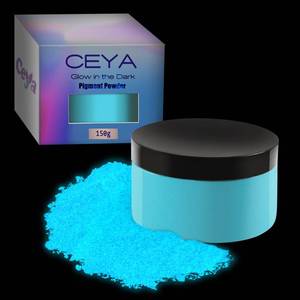 lot 2123 image: Ceya Fluorescent Blue Glow Powder, 5.3oz150g Glow in The Dark Pigment Powder, Luminous Powder Resin Color Pigment, Fluorescent Pigment Dye for Epoxy Resin Slime Paint Nail Art Party DIY Crafts