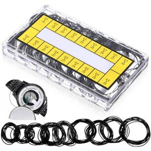 lot 2130 image: Xthrotsenk 200Pcs O Ring Watch Gasket Kit Assorted Watch Back Gasket Rubber Watches Sealing Ring 0.50.6 16-30mm Rubber Seal Washers Set Replacement O Rings for Watches Repair, 18 Sizes