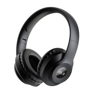 lot 2145 image: X5 Rechargeable & Portable FM Radio Headphones with Best Reception,LED Display,Soft Ear Muffs, FM Headset Radio Receiver for Meeting, Works, Hiking, Jogging (Black)